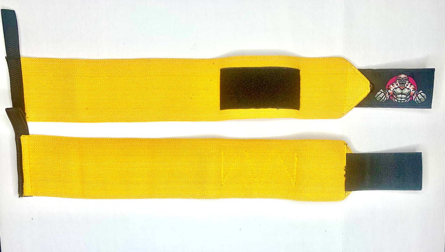 Super Heavy Duty Wrist Wraps (21") | Gold