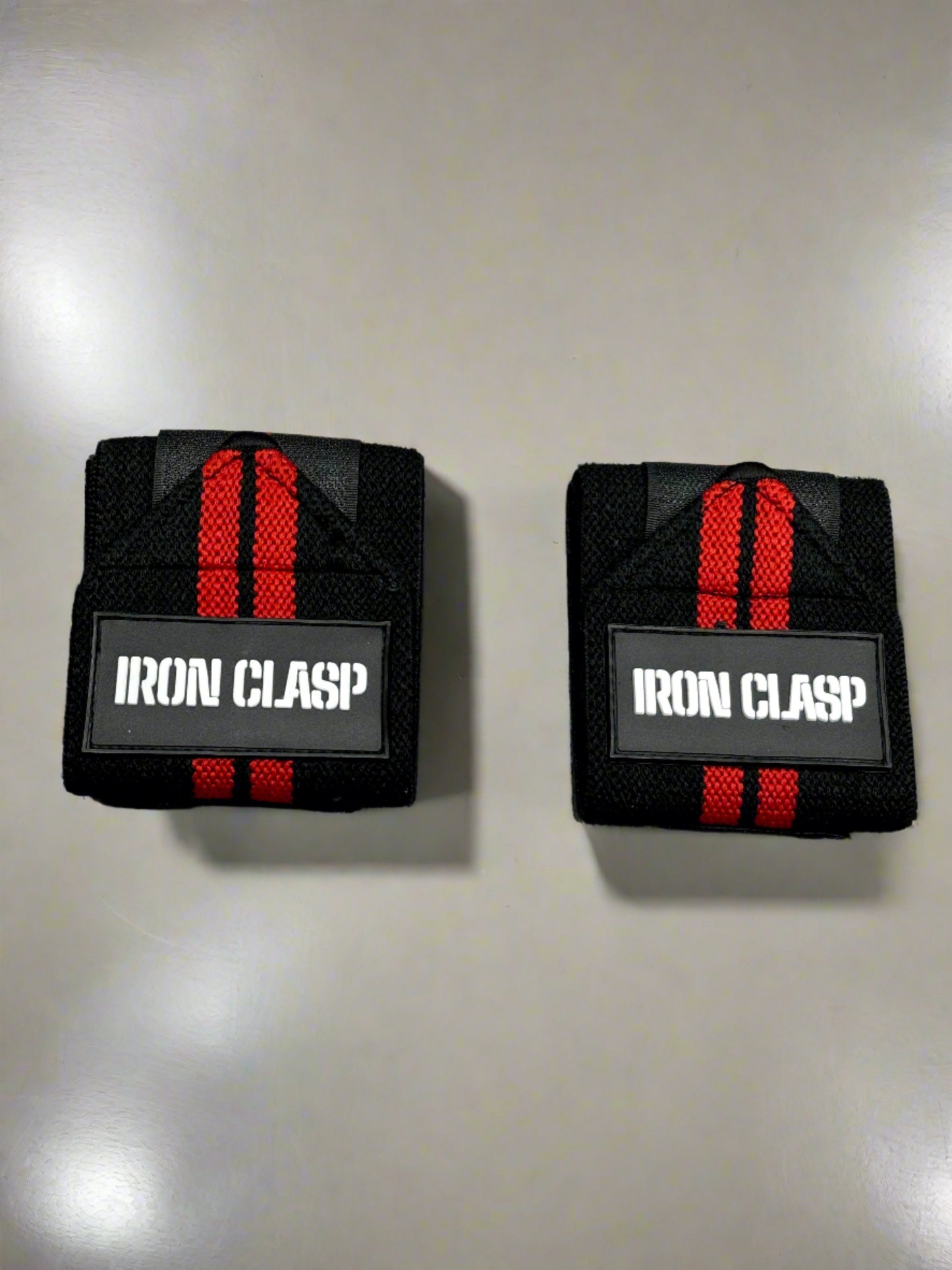 Thumbless Heavy Duty Wrist Wraps (21") | Red/Black