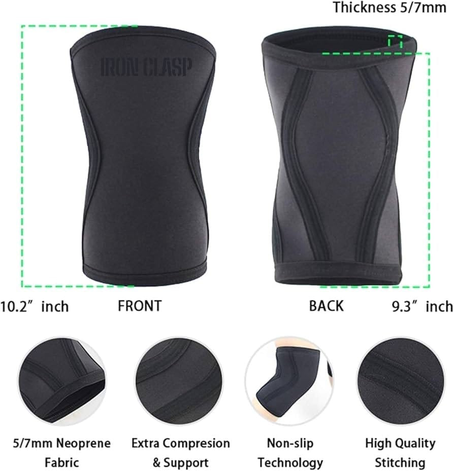 Premium 7MM Knee Sleeves | All Black