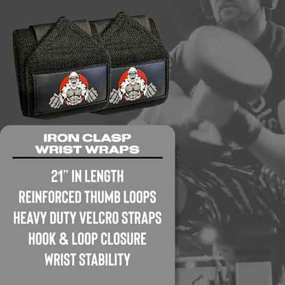 Super Heavy Duty Wrist Wraps (21") | Black/White
