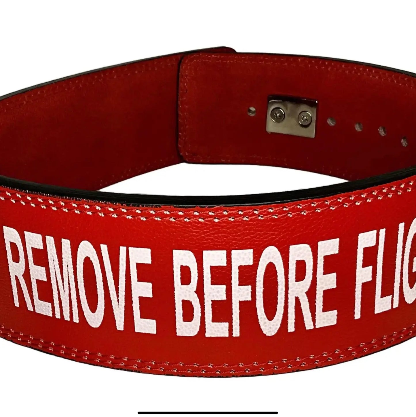 “Remove Before Flight” Leather Lever 10MM Weightlifting Belt